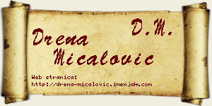 Drena Mićalović vizit kartica